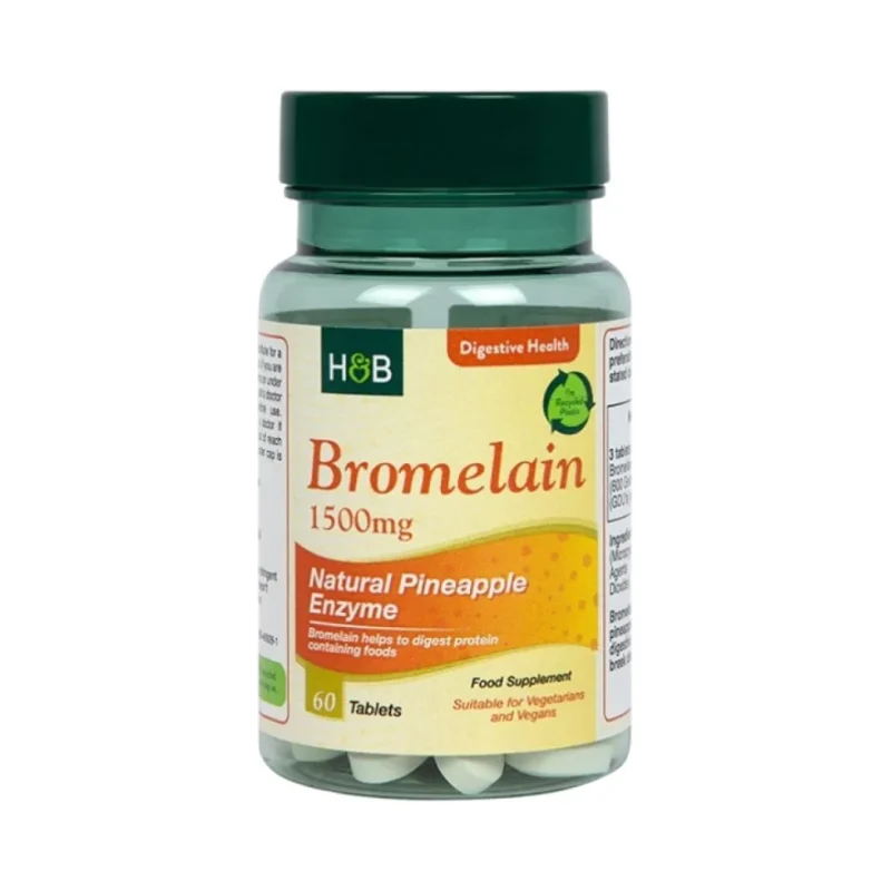 Bromelain 1500 mg / 60 Таблетки, 60 дози - Holland And Barrett