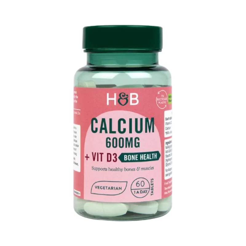Calcium 600 mg + Vitamin D / 60 Таблетки, 60 дози - Holland And Barrett