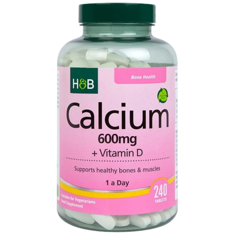 Calcium 600 mg + Vitamin D / 240 Таблетки, 240 дози