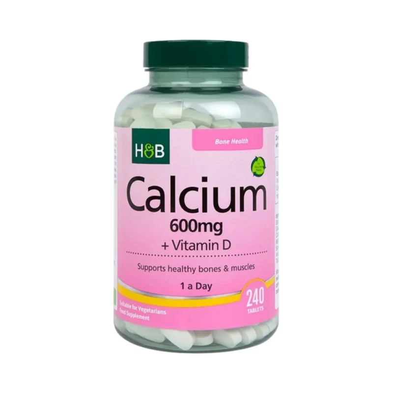 Calcium 600 mg + Vitamin D / 240 Таблетки, 240 дози - Holland And Barrett