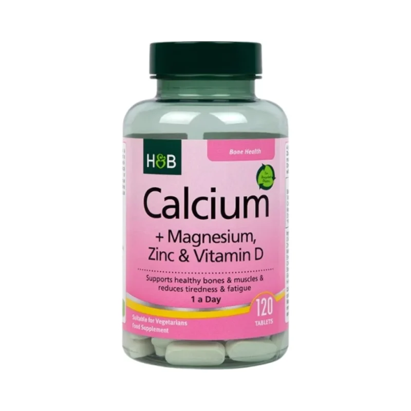Calcium + Magnesium, Zinc & Vitamin D / 120 Таблетки, 120 дози - Holland And Barrett