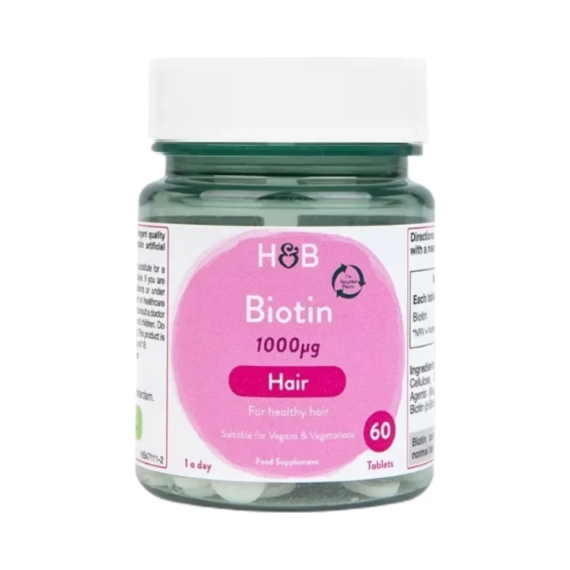 Biotin 1000 mcg / 60 Таблетки, 60 дози - Holland And Barrett