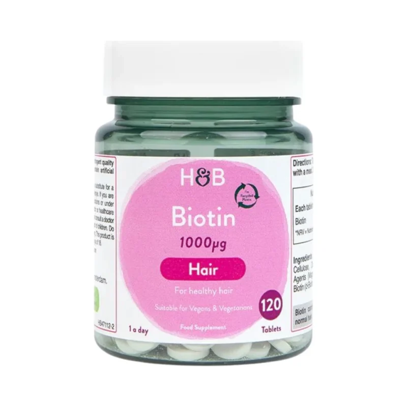 Biotin 1000 mcg / 120 Таблетки, 120 дози - Holland And Barrett