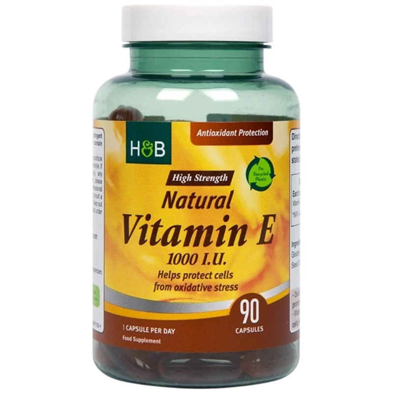 Natural Vitamin E 1000 IU / 90 капсули, 90 дози