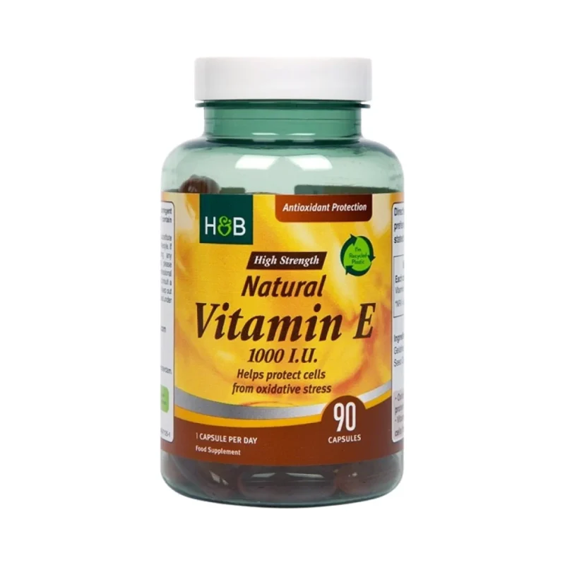 Natural Vitamin E 1000 IU / 90 капсули, 90 дози - Holland And Barrett