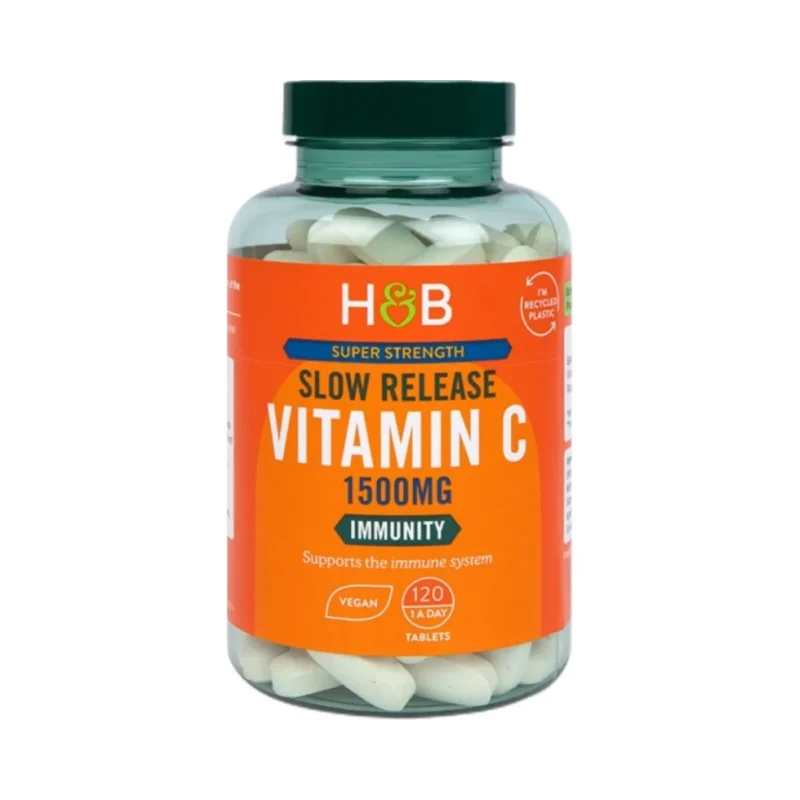 Super Strength Slow Release Vitamin C 1500 mg / 120 Таблетки, 120 дози - Holland And Barrett