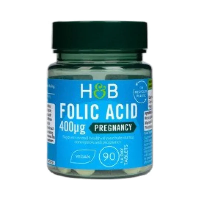 Folic Acid 400 mcg / 90 Таблетки, 90 дози - Holland And Barrett
