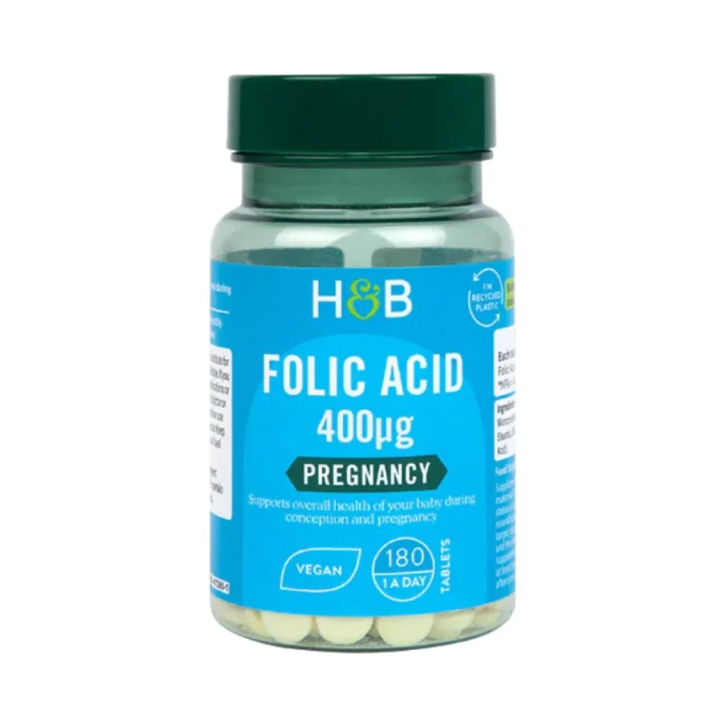 Folic Acid 400 mcg / 180 Таблетки, 180 дози - Holland And Barrett