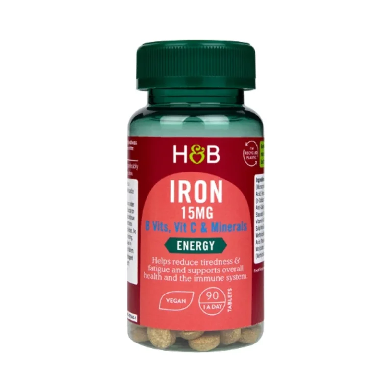 Iron 15 mg | With Vitamins & Minerals / 90 Таблетки, 90 дози - Holland And Barrett