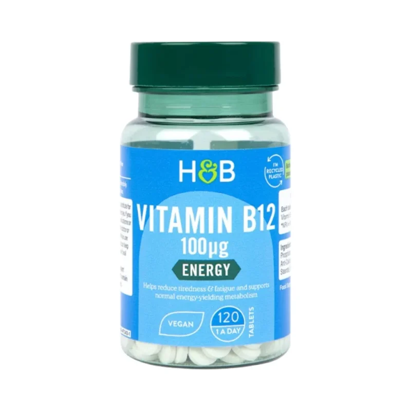 Vitamin B12 100 mcg | Methylcobalamin / 120 Таблетки, 120 дози - Holland And Barrett