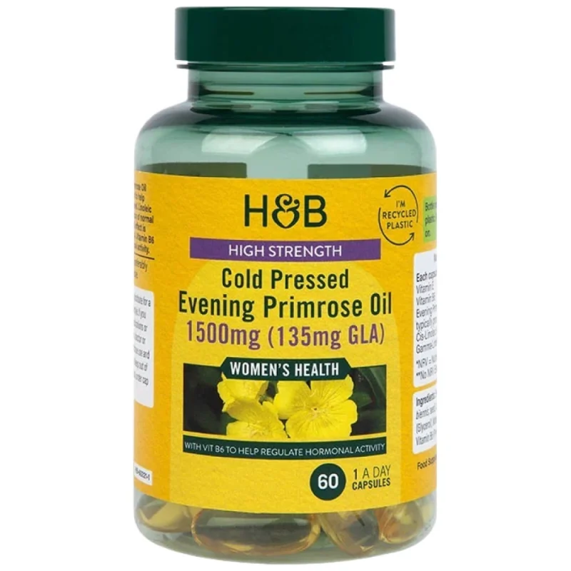 High Strength Cold Pressed | Evening Primrose Oil 1500 mg / 60 капсули, 60 дози