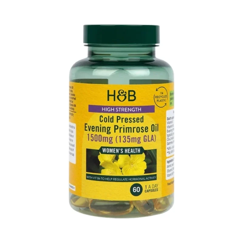 High Strength Cold Pressed | Evening Primrose Oil 1500 mg / 60 капсули, 60 дози - Holland And Barrett
