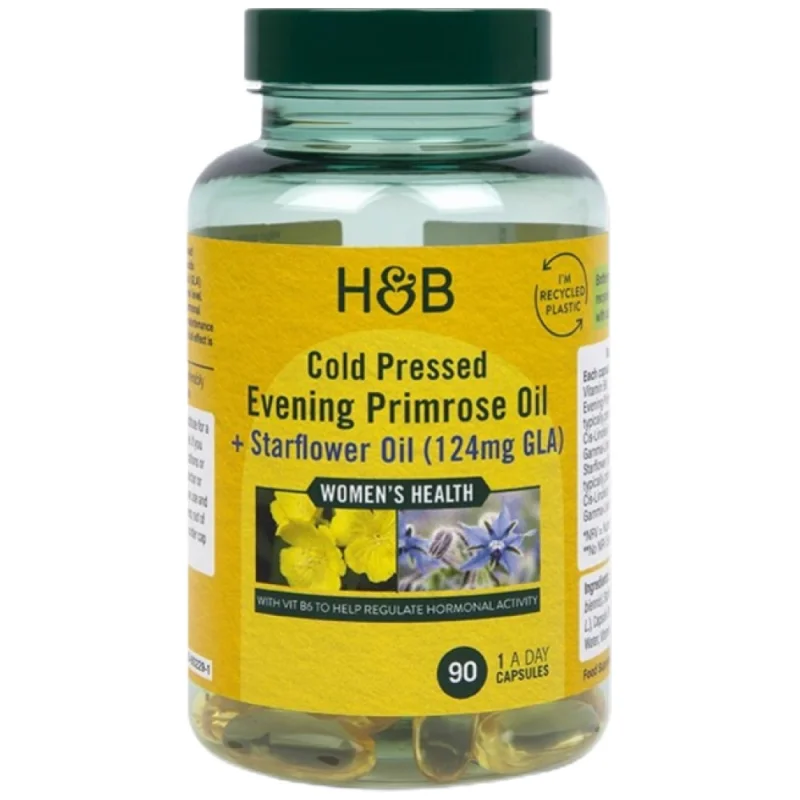 Cold Pressed Evening Primrose Oil + Starflower Oil / 90 Гел капсули, 90 дози
