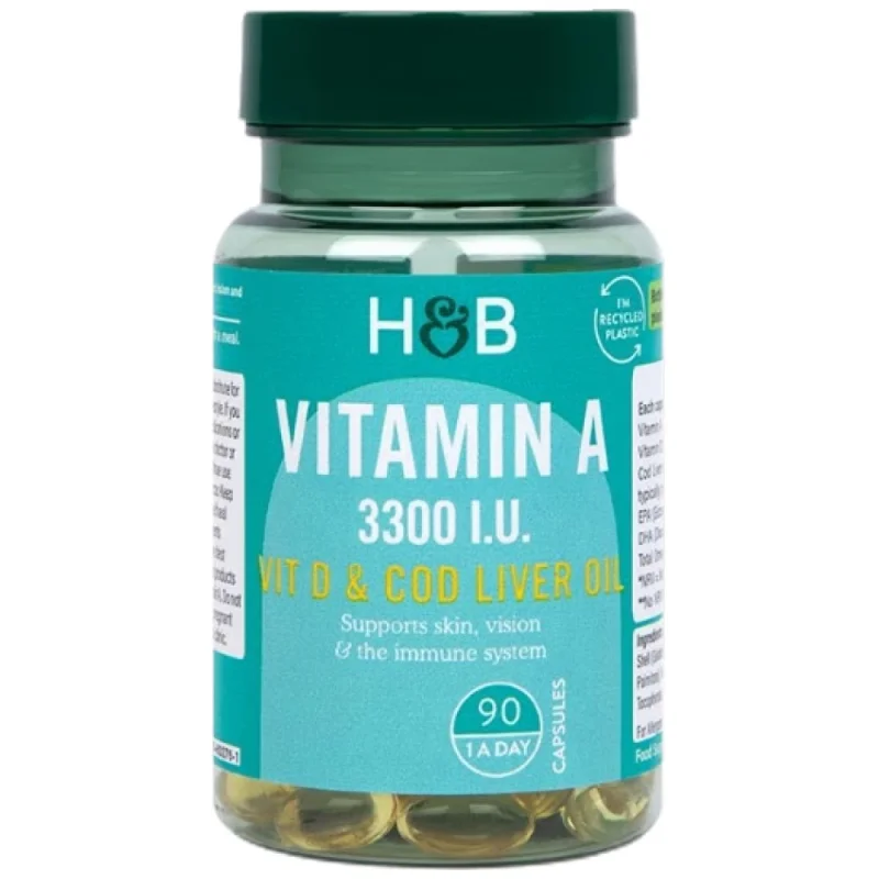 Vitamin A 3300 IU / 90 Гел капсули, 90 дози