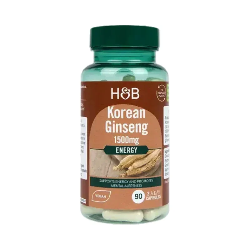 Korean Ginseng 1500 mg / 90 капсули, 30 дози - Holland And Barrett