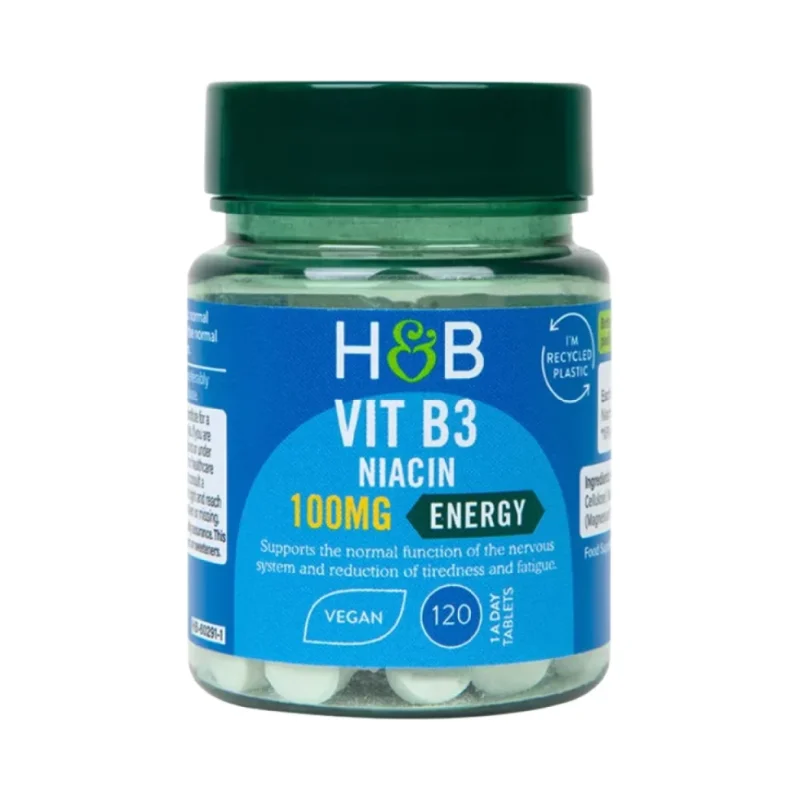 Vitamin B3 | Niacin 100 mg / 120 Таблетки, 120 дози - Holland And Barrett