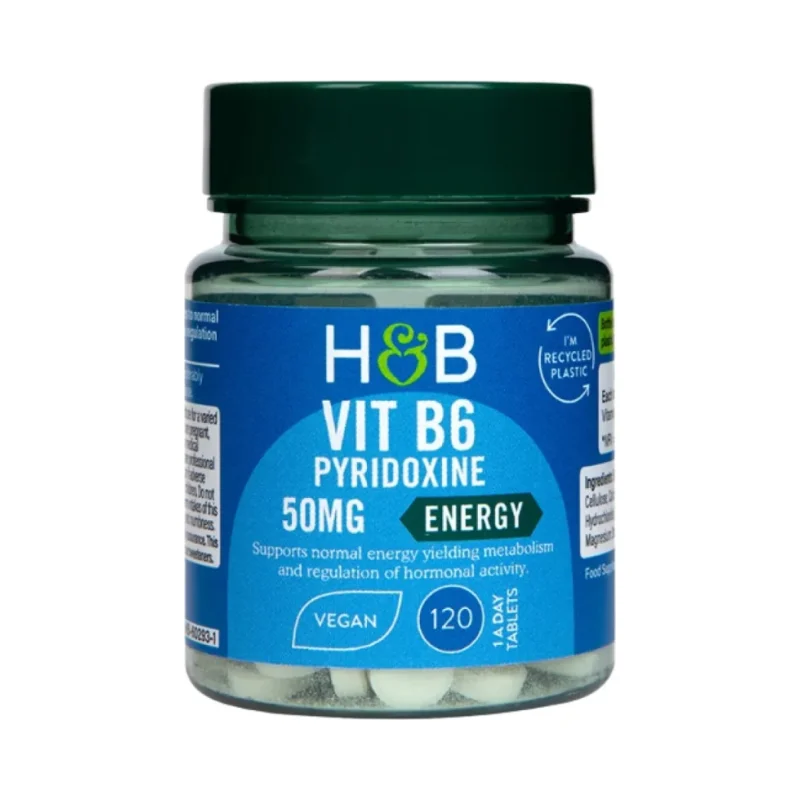 Vitamin B6 / Pyridoxine 50 mg / 120 Таблетки, 120 дози - Holland And Barrett