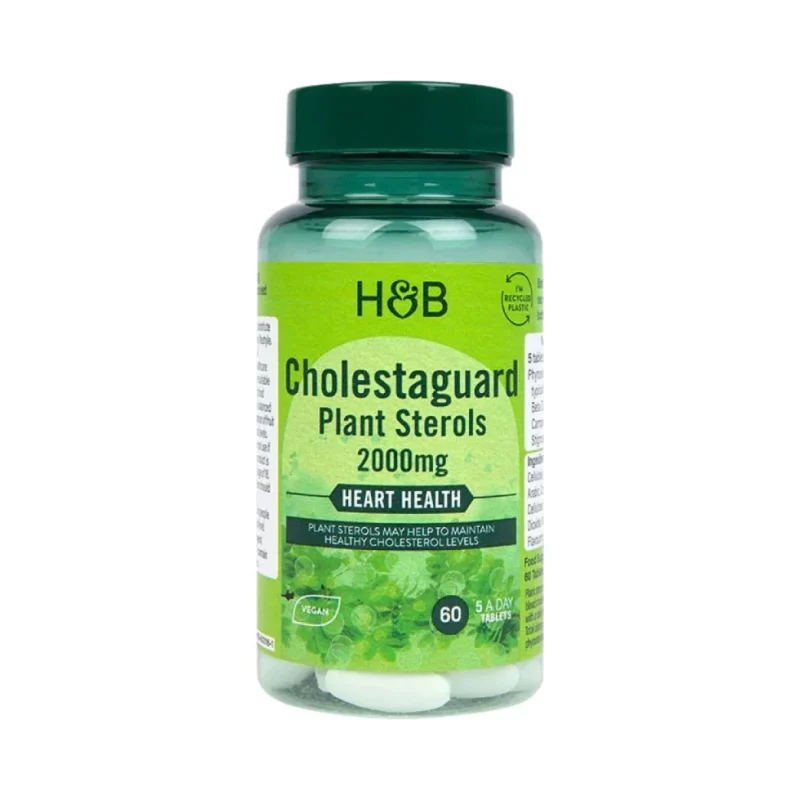 CholestaGuard Plant Sterols 2000 mg | Cholesterol Support / 60 Таблетки, 12 дози - Holland And Barrett