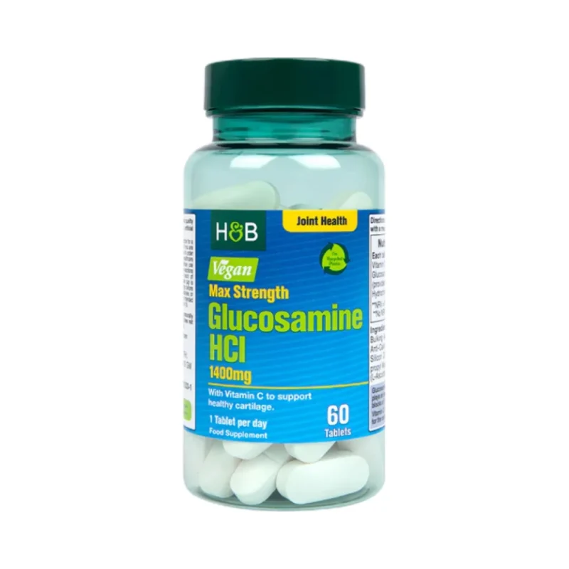 Glucosamine HCl 1400 mg | Max Strength - Vegan Friendly (60 дози) / 60 Таблетки - Holland And Barrett