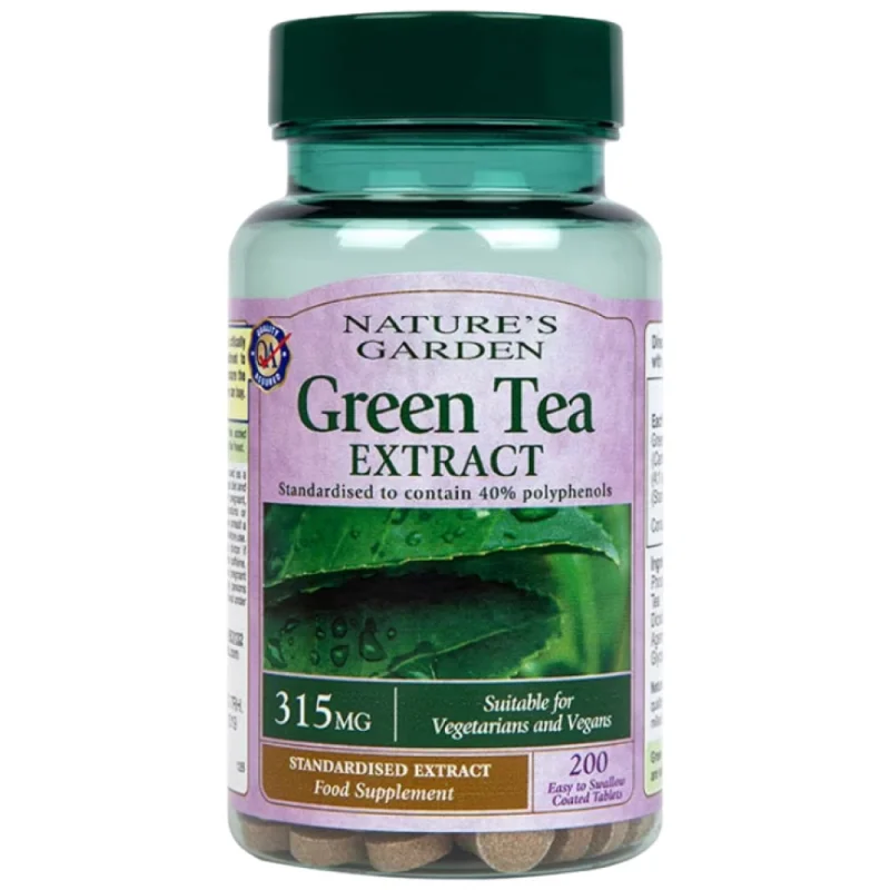 Green Tea Extract 315 mg | Nature's Garden / 200 Таблетки, 200 дози
