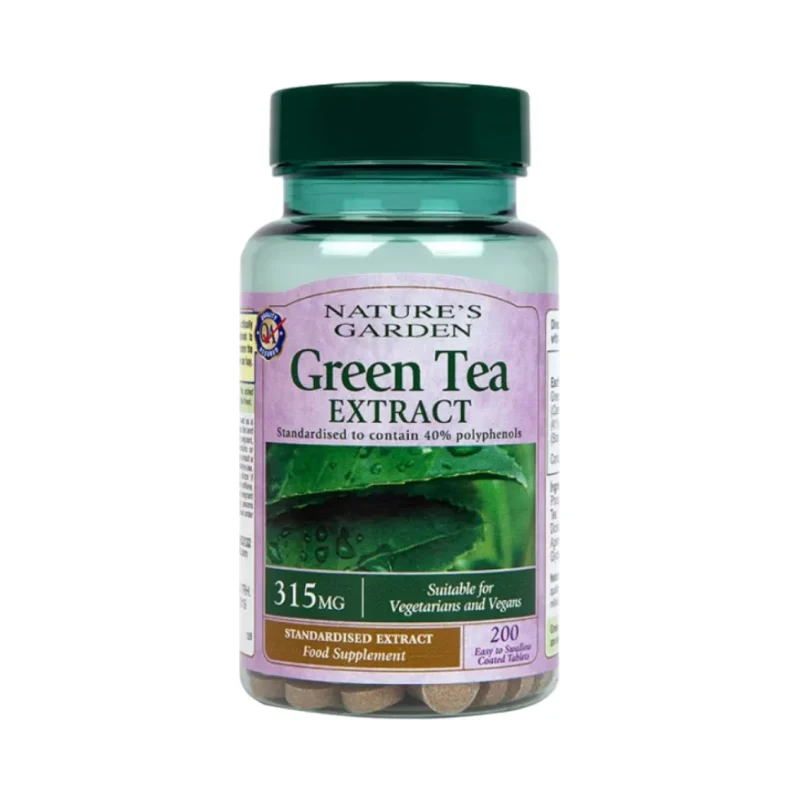 Green Tea Extract 315 mg | Nature's Garden / 200 Таблетки, 200 дози - Holland And Barrett