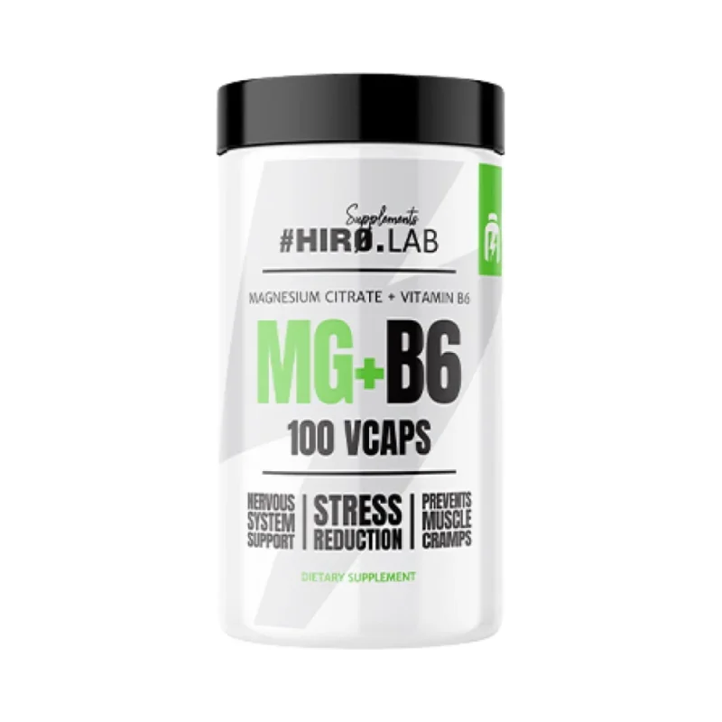 MG + B6 | Magnesium Citrate + B6 / 100 капсули, 100 дози - Hero.Lab