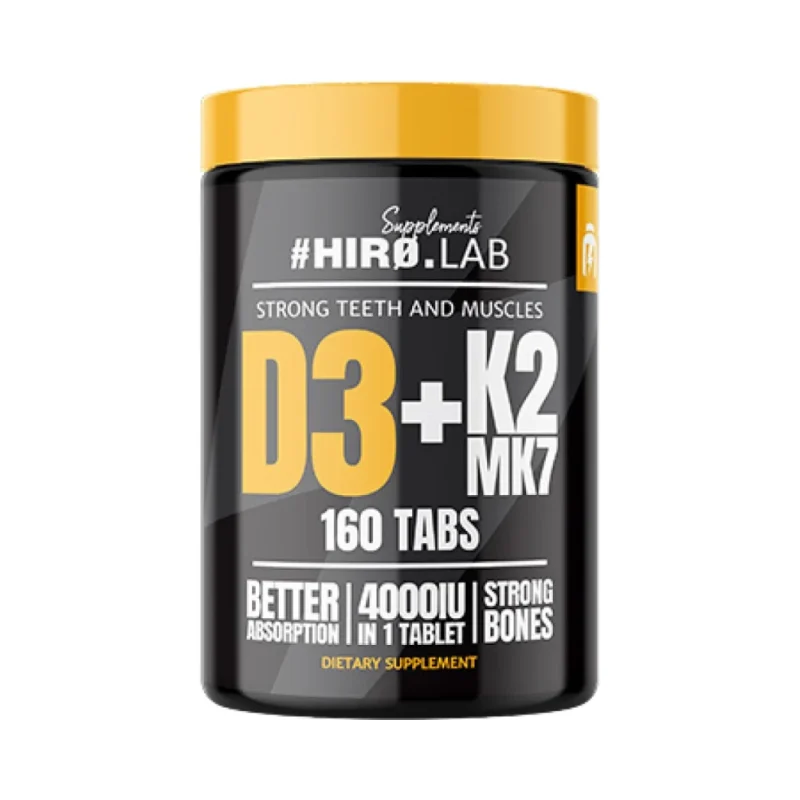 Vitamin D3 4000 + K2 MK7 100 mcg (160 дози) / 160 Таблетки - Hero.Lab
