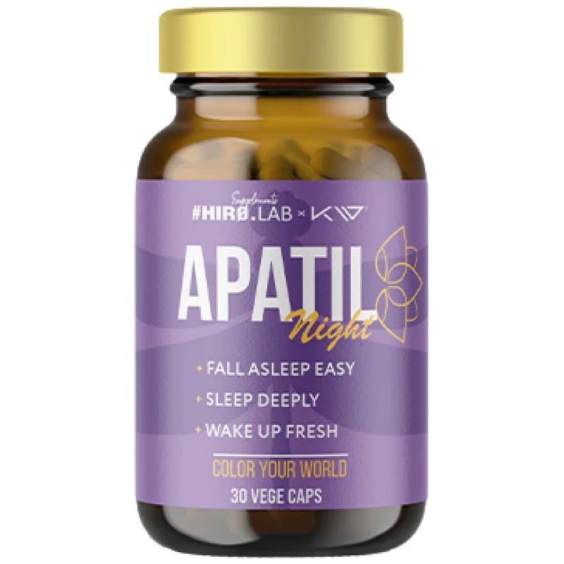 Apatil Night | with L-Theanine, Valerian & Passion Flower / 30 капсули, 30 дози