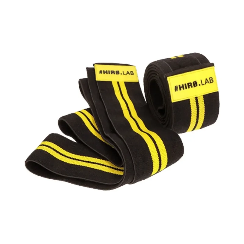Knee Wrap - Rubber Logo | Black & Yellow - Hero.Lab