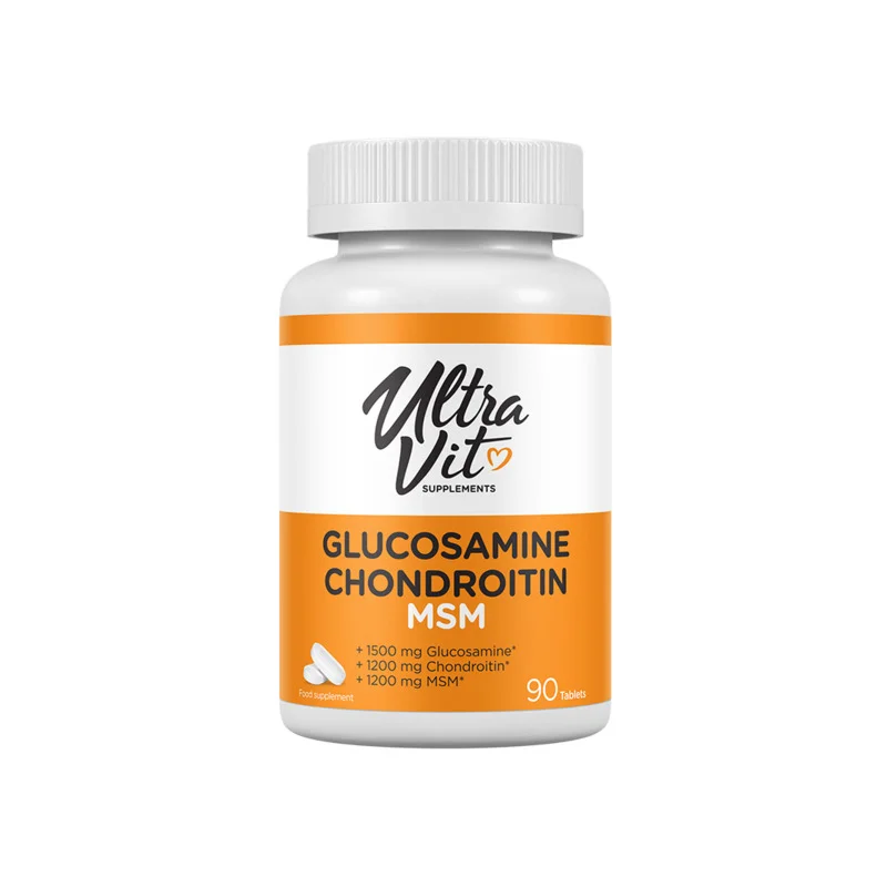 UltraVit Glucosamine Chondroitin MSM - Ставен Комплекс, Разфасовка 90 tabs