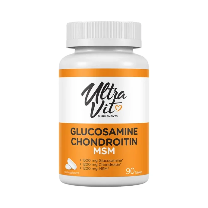UltraVit Glucosamine Chondroitin MSM - Ставен Комплекс, Разфасовка 90 tabs - VPLab