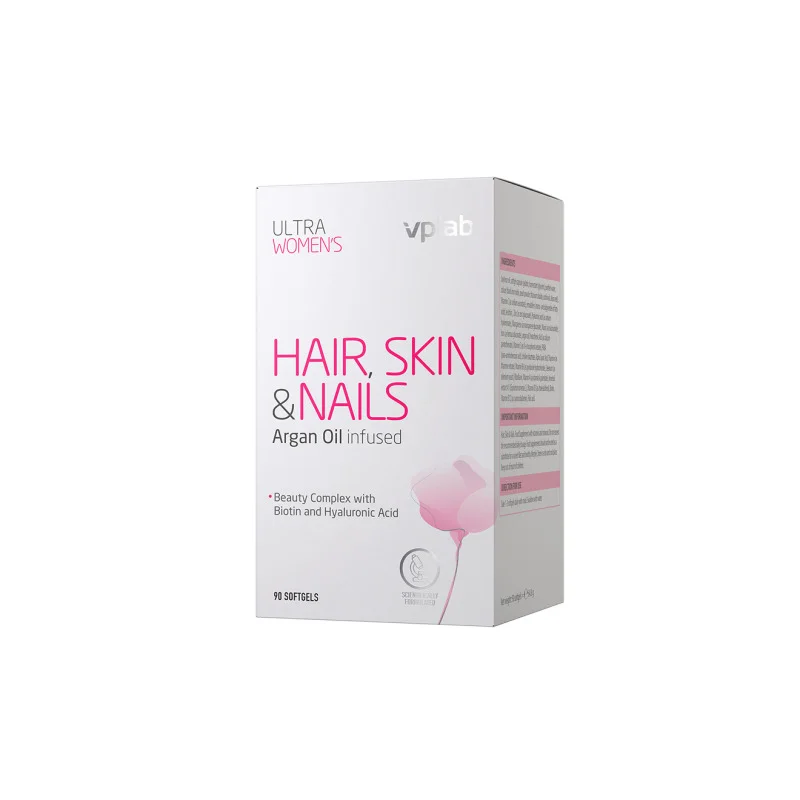 Ultra Women`s Hair, Skin & Nails + Argan Oil - Формула за Коса, Кожа, Нокти + Арганово Масло, Разфасовка 90 sgels