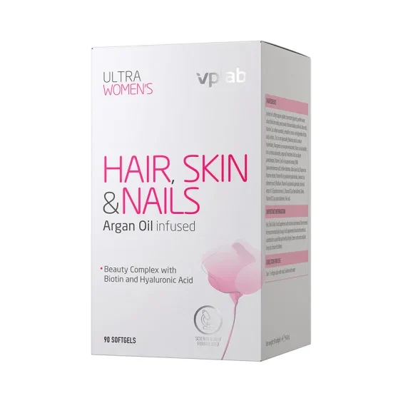 Ultra Women`s Hair, Skin & Nails + Argan Oil - Формула за Коса, Кожа, Нокти + Арганово Масло, Разфасовка 90 sgels - VPLab