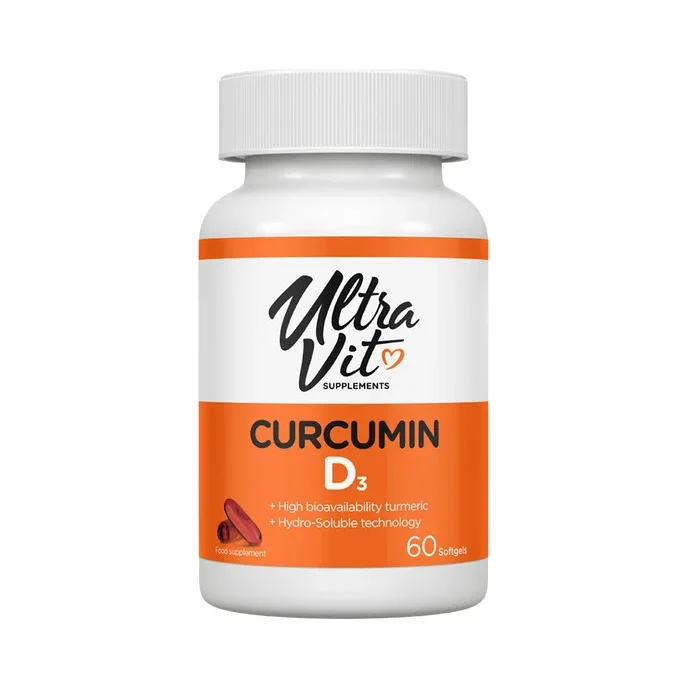 UltraVit Curcumin Vitamin D3 - Куркума + Витамин D3, Разфасовка 60 sgels - VPLab