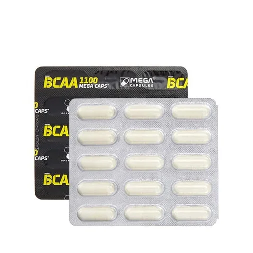BCAA Mega Caps 1100 mg / 15 Caps (2 дози) / 30g