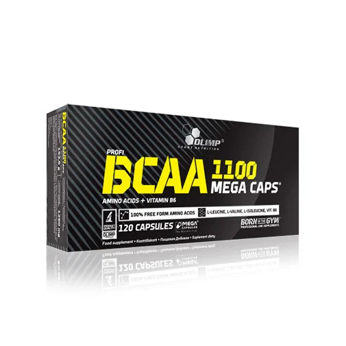BCAA Mega Caps 1100 mg / 120 Caps (20 дози) / 200g