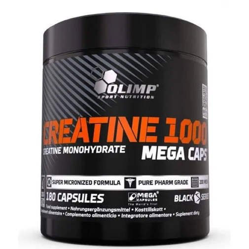 Creatine 1000 Mega Caps / 180 Caps (60 дози)