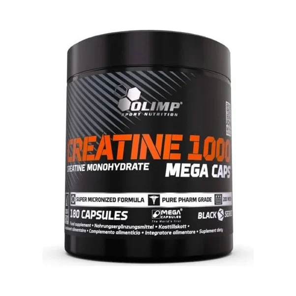 Creatine 1000 Mega Caps / 180 Caps (60 дози) - OLIMP