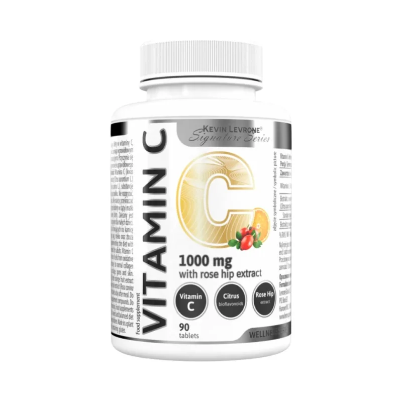 Vitamin C 1000 / with Rose Hips and Bitter Orange (90 дози) / 90 Таблетки - Kevin Levrone