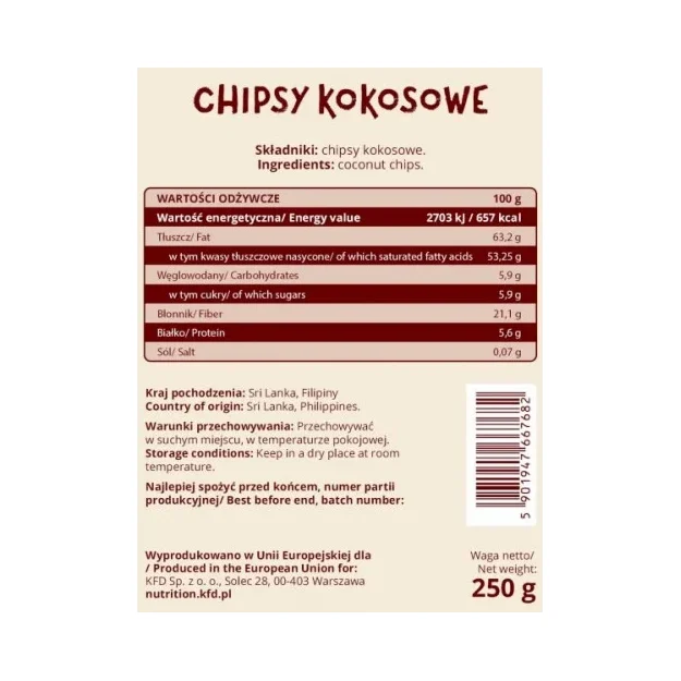 KFD Coconut Chips - KFD Nutrition