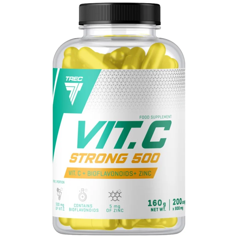 Vit.C Strong 500 | Vitamin C 500 mg / 200 капсули, 200 дози
