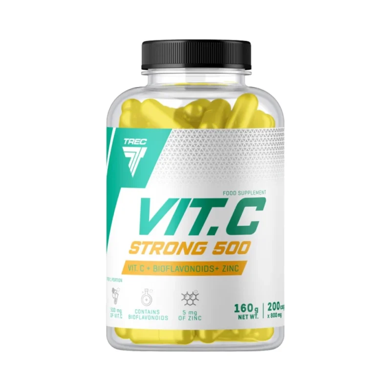 Vit.C Strong 500 | Vitamin C 500 mg / 200 капсули, 200 дози - Trec Nutrition