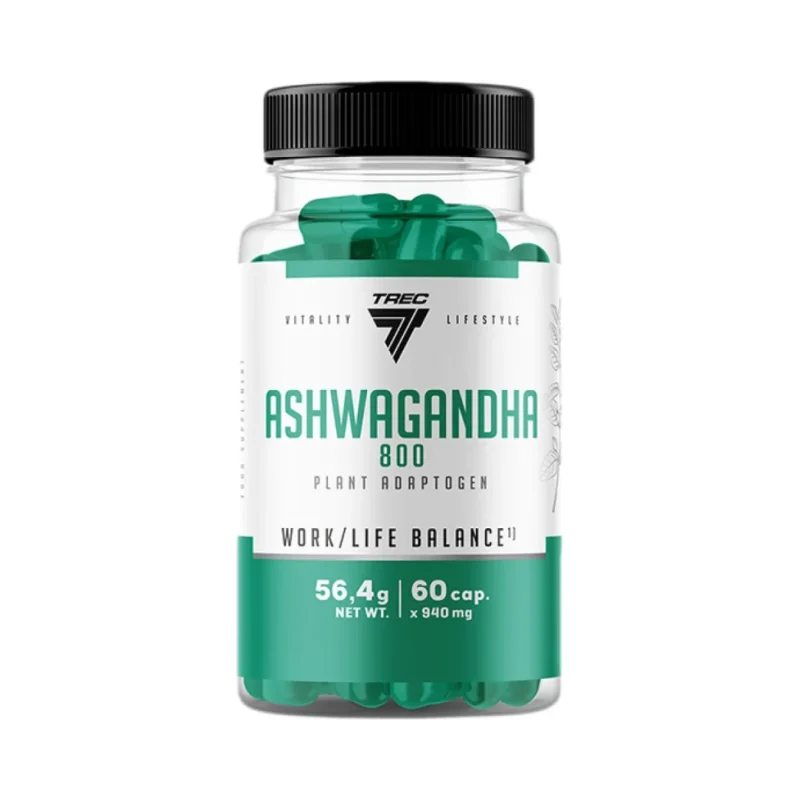 Ashwagandha 800 | Plant Adaptogen / 60 капсули, 60 дози - Trec Nutrition