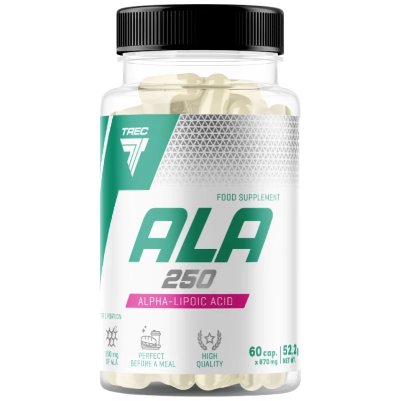 ALA 250 | Alpha Lipoic Acid 250 mg / 60 капсули, 60 дози
