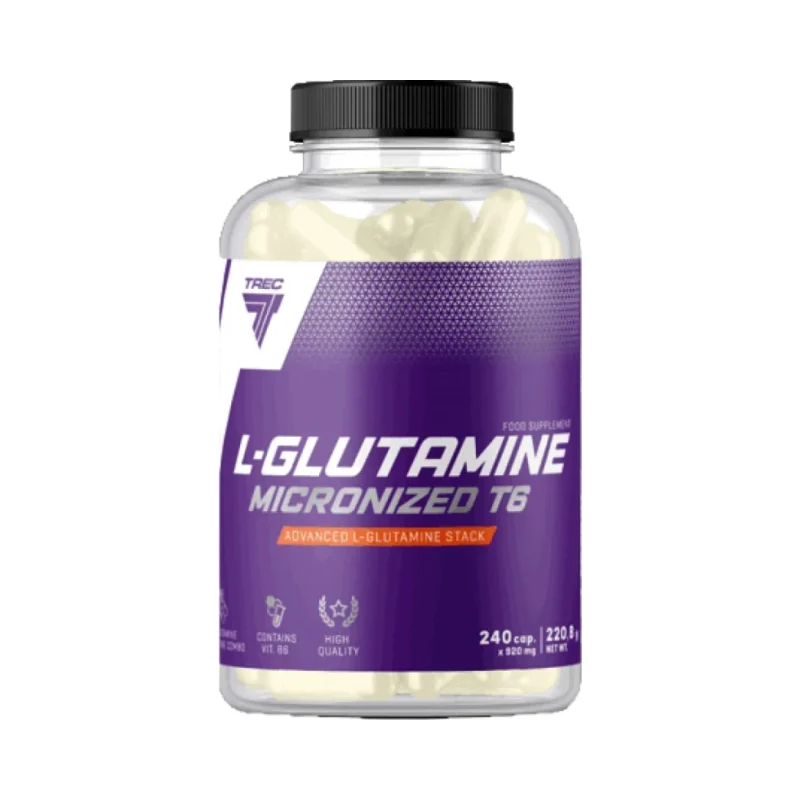 L-Glutamine Micronized T6 Caps / 240 капсули, 60 дози - Trec Nutrition