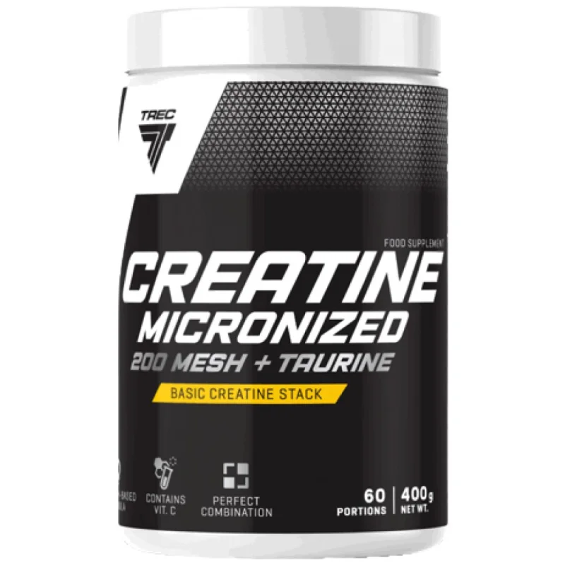 Creatine Micronized 200 Mesh + Taurine | High Quality Creatine Monohydrate Powder / 400 грама, 61 дози