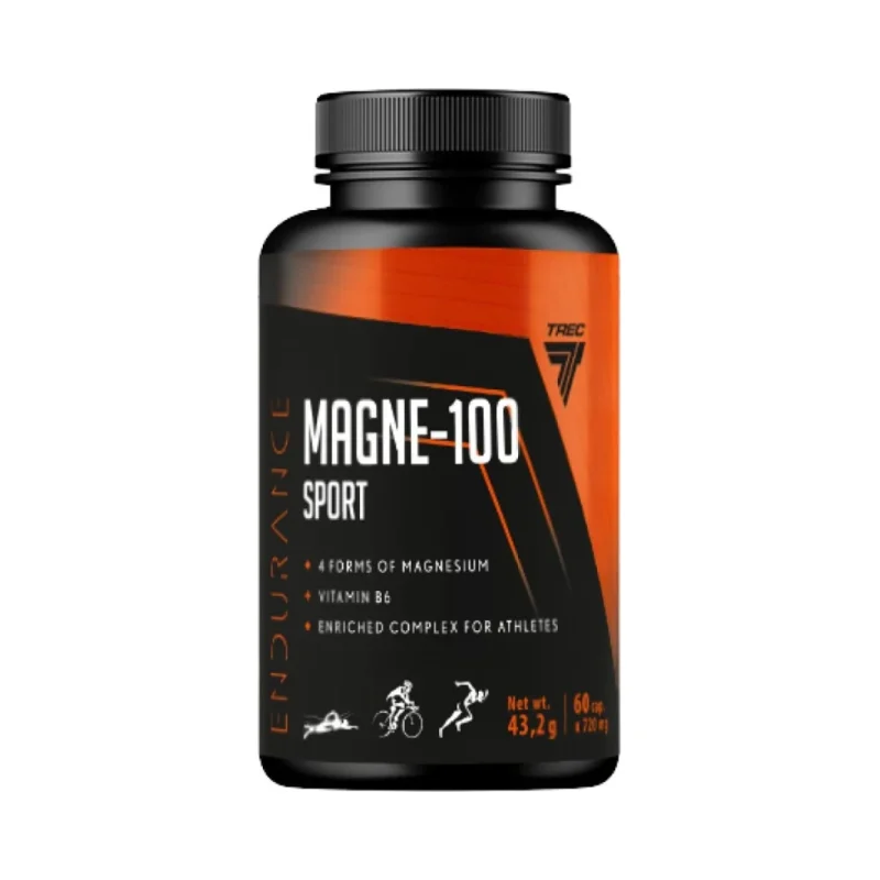 Magne 100 Sport Endurance | Enriched Magnesium Complex / 60 капсули, 30 дози - Trec Nutrition
