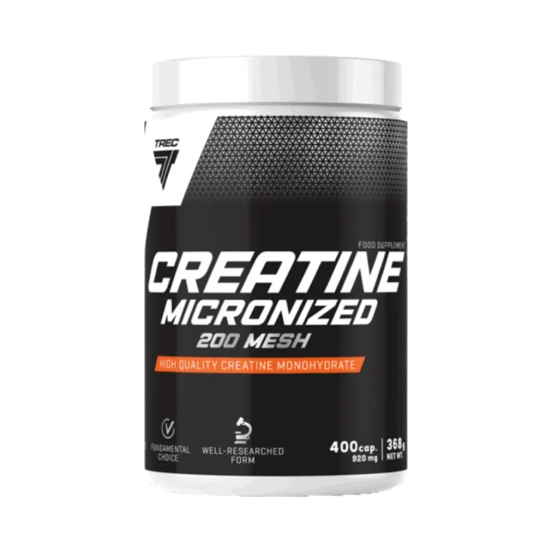 Creatine Micronized 200 Mesh | High Quality Creatine Monohydrate Caps / 400 капсули, 66 дози - Trec Nutrition