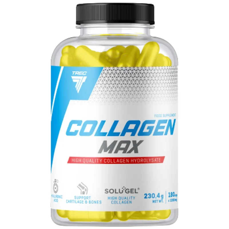 Collagen Max | Solugel® with Hyaluronic Acid & Vitamin C / 180 капсули, 45 дози