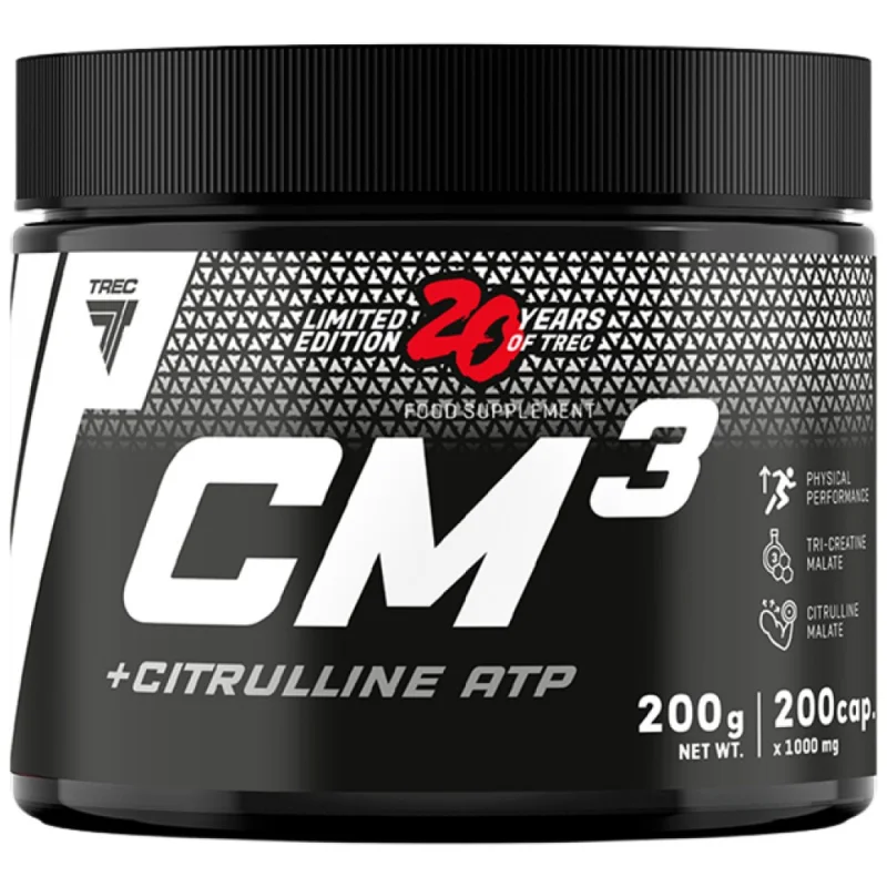 CM3 + Citrulline ATP | Tri Creatine Malate + Citrulline / 200 капсули, 40 дози